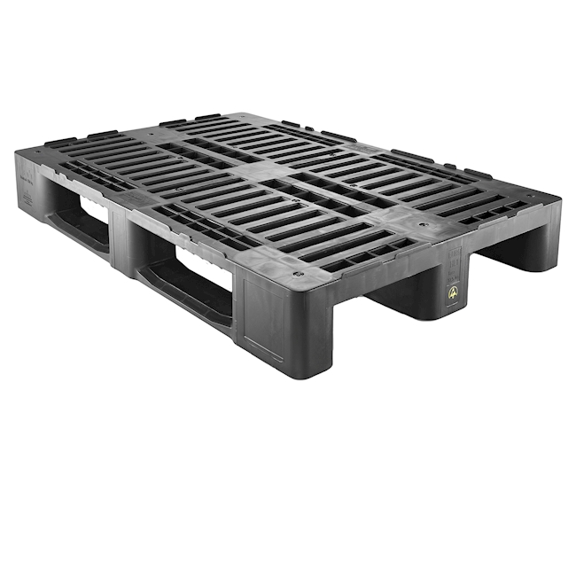 Industrial Pallet H1 conductive, PP, unwelded